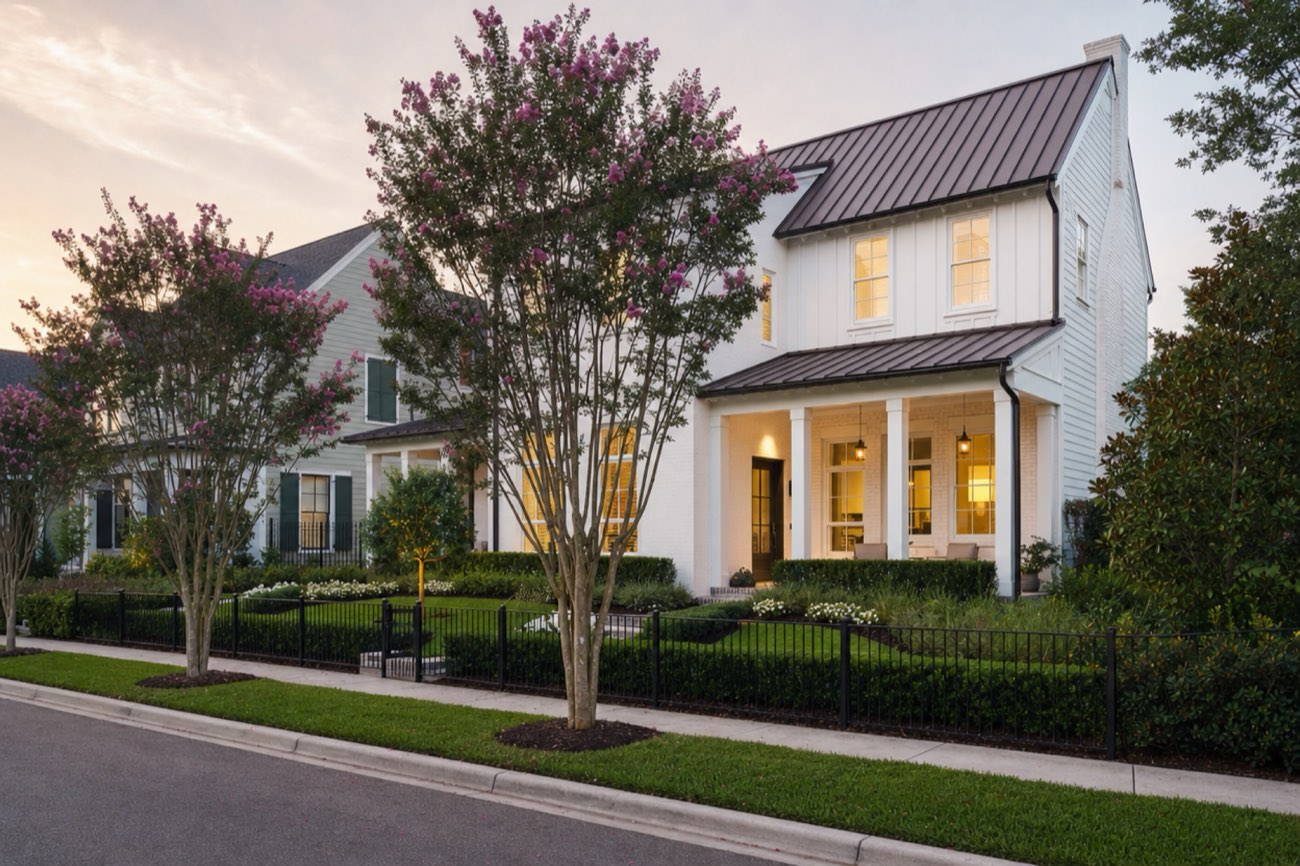 Baldwin Park home with a dark bronze standing seam metal roof
